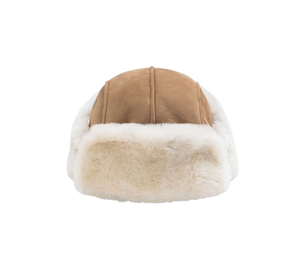 Fluffy Sheepskin Wool Adjustable Bucket Theo Hat