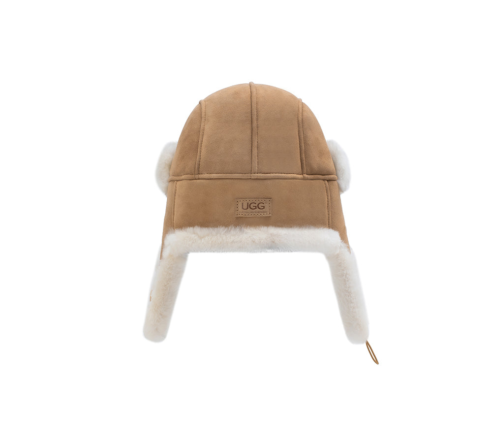 Fluffy Sheepskin Wool Adjustable Bucket Theo Hat