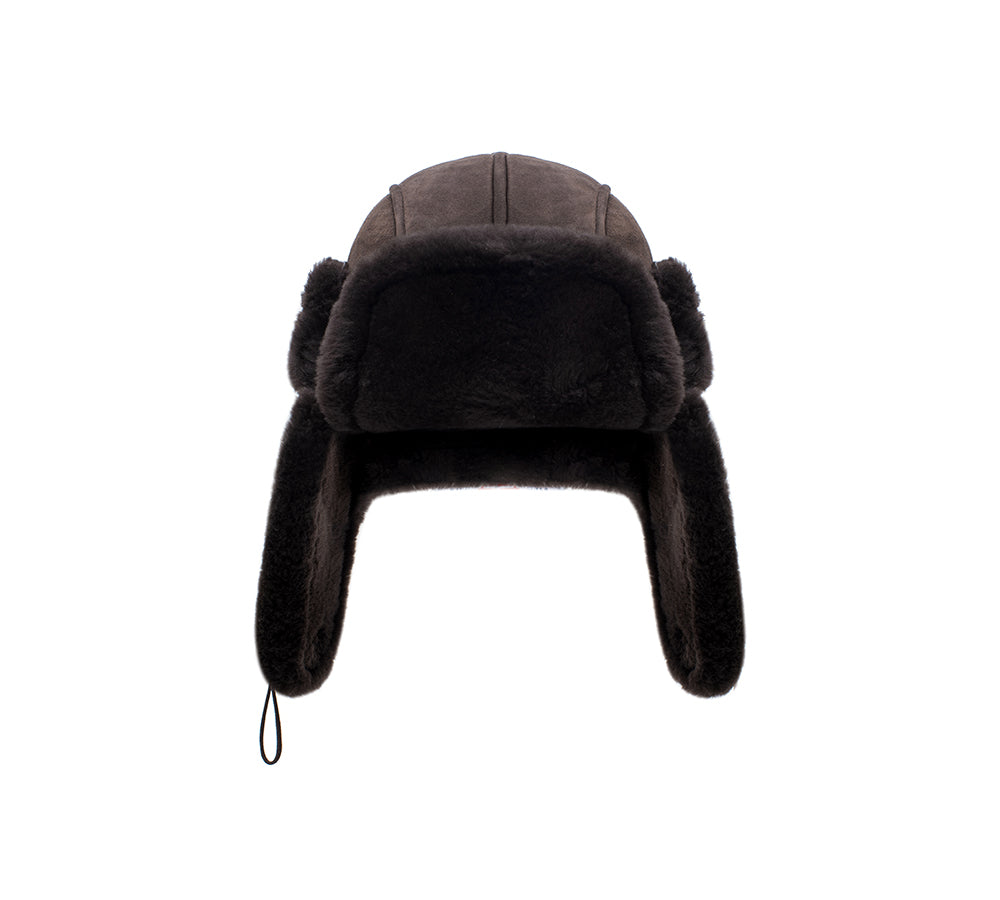 Fluffy Sheepskin Wool Adjustable Bucket Theo Hat
