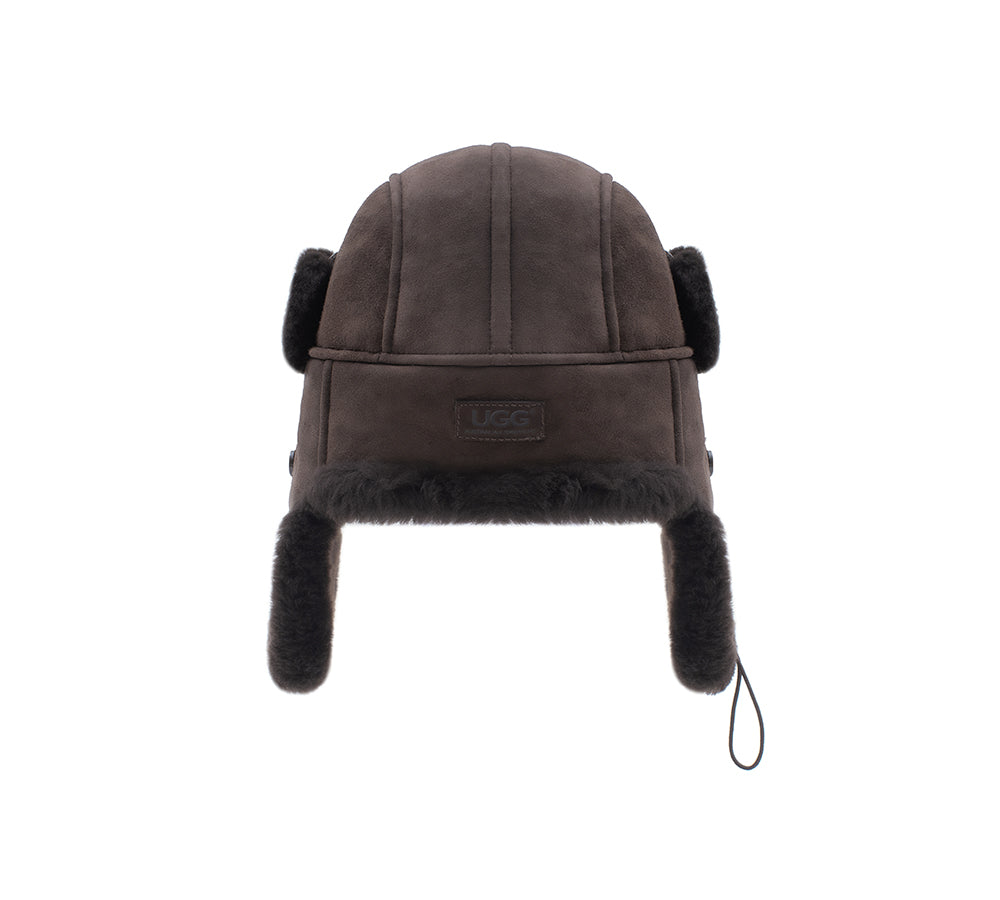 Fluffy Sheepskin Wool Adjustable Bucket Theo Hat