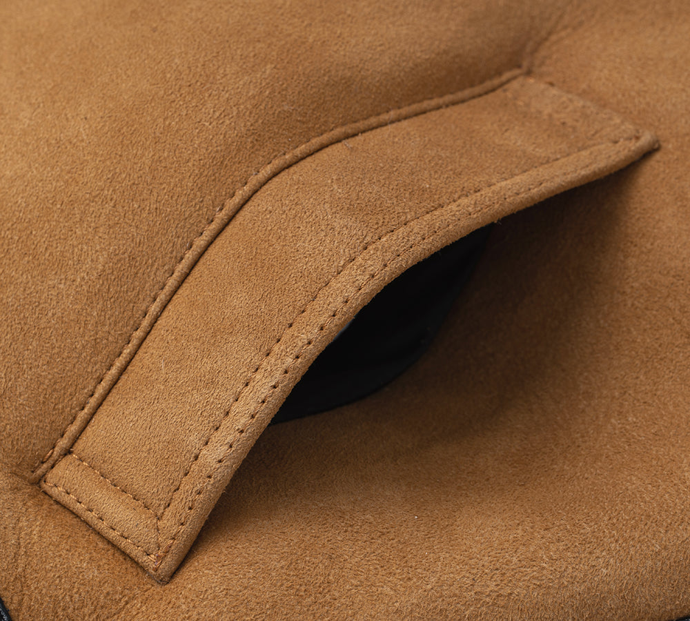 Fluffy Sheepskin Wool Zip Sleeveless Vest Dale