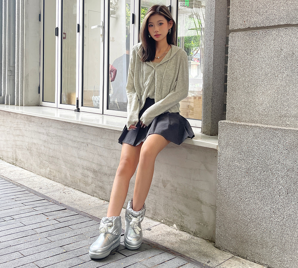 EVERAU® UGG Boots Women Sheepskin Wool Waterproof Adjustable Drawstring Ankle Delabra - UGG EXPRESS