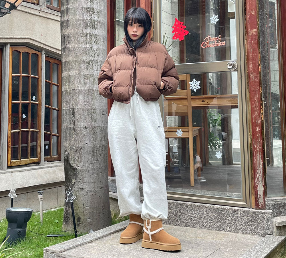 UGG Women Sheepskin Wool Shearling Lined Ankle Boots Schunck Platform