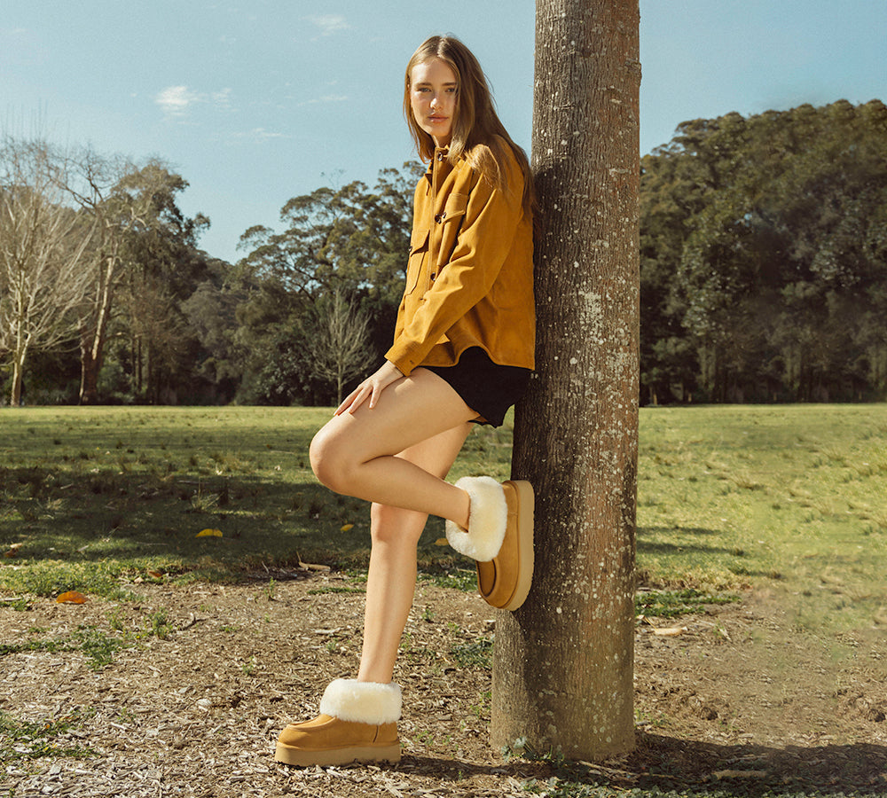 EVERAUยฎ UGG Boots Women Loofee EVERAU