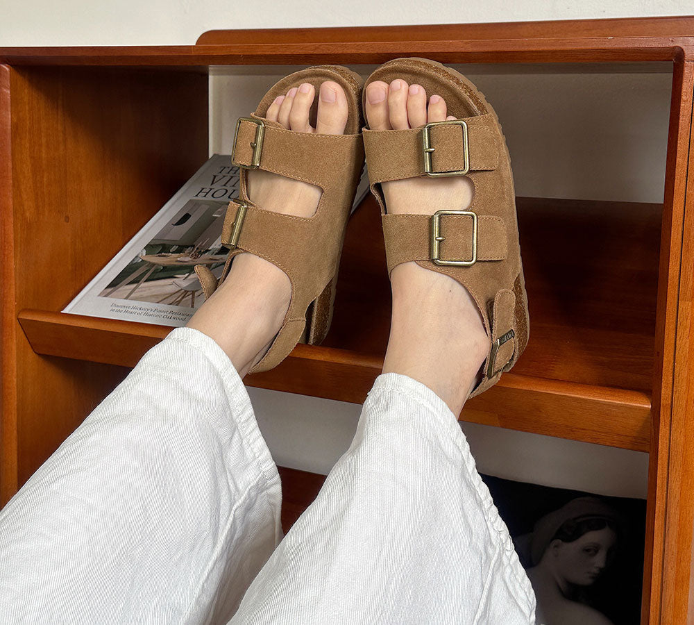 Adjustable Straps Embossed Slingback Summer Sandals Layne