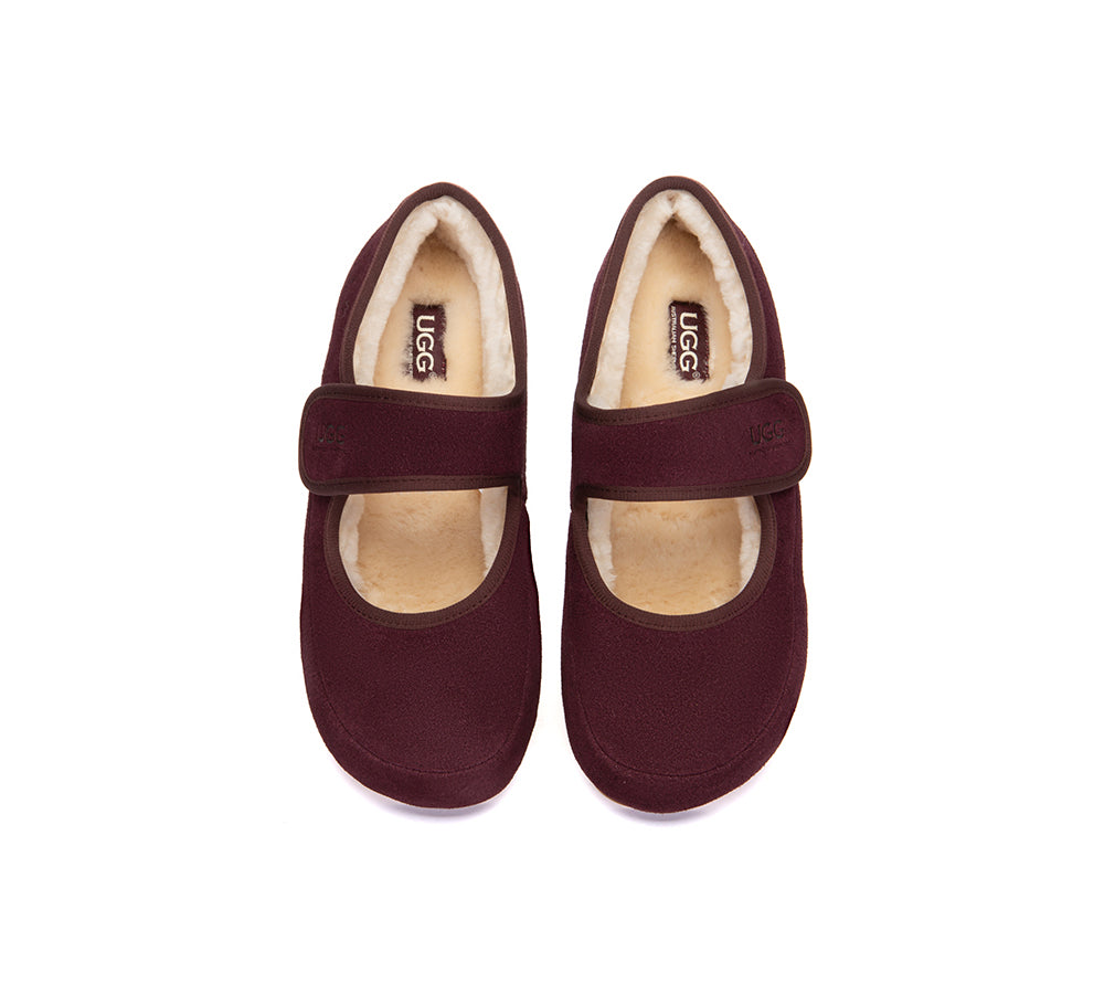 AUSTRALIAN SHEPHERD® UGG Slippers Sheepskin Wool Adjustable Strap Mary Jane Millie UGG AUSTRALIAN SHEPHERD