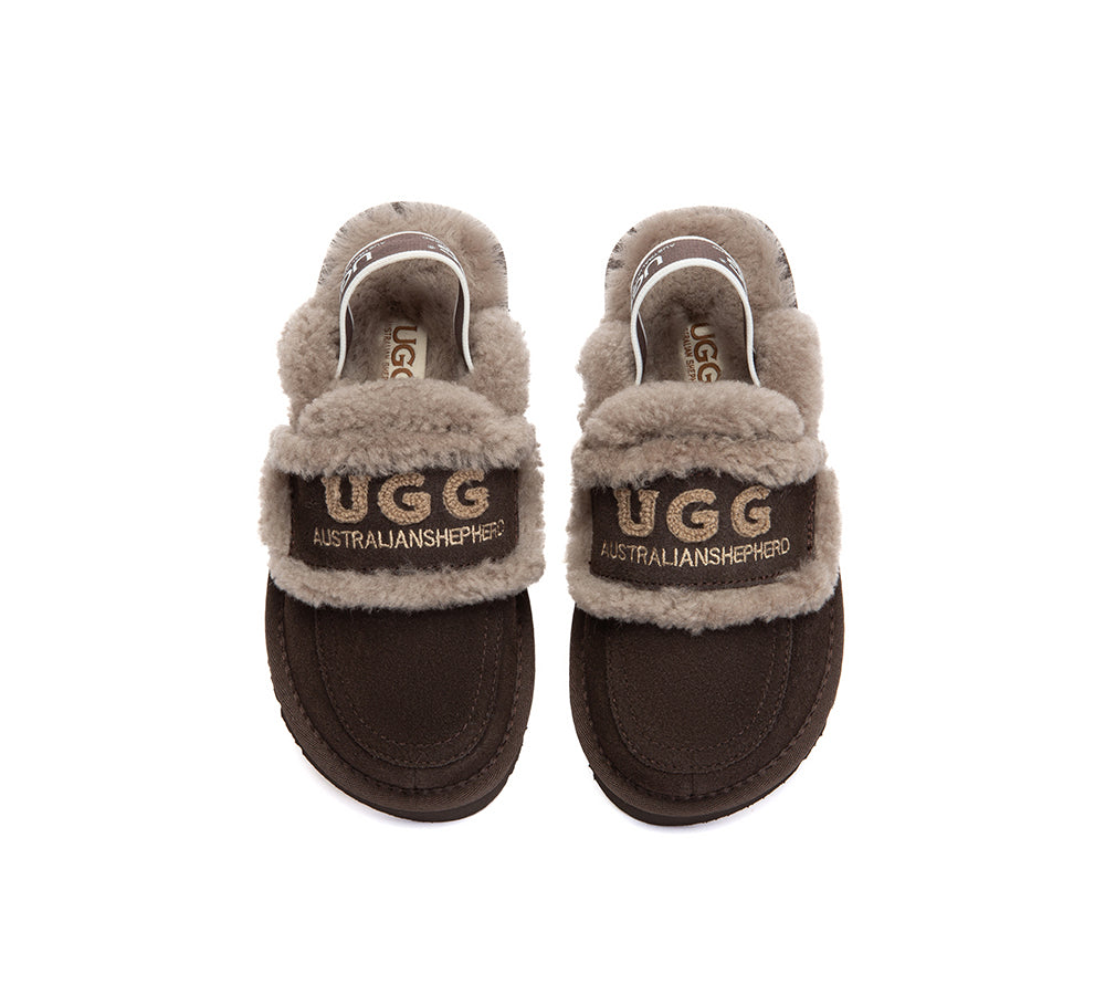 AUSTRALIAN SHEPHERD® UGG Slippers Kids Sheepskin Wool Slingback Rilee UGG AUSTRALIAN SHEPHERD