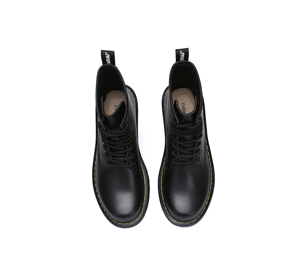 If you don’t have a pair of chunky Lace Up Leather Boots in your wardrobe, you need to add them pronto! Our classic black EVERAU Simona Boots are expertly-crafted from premium Australian leather and will last for seasons.