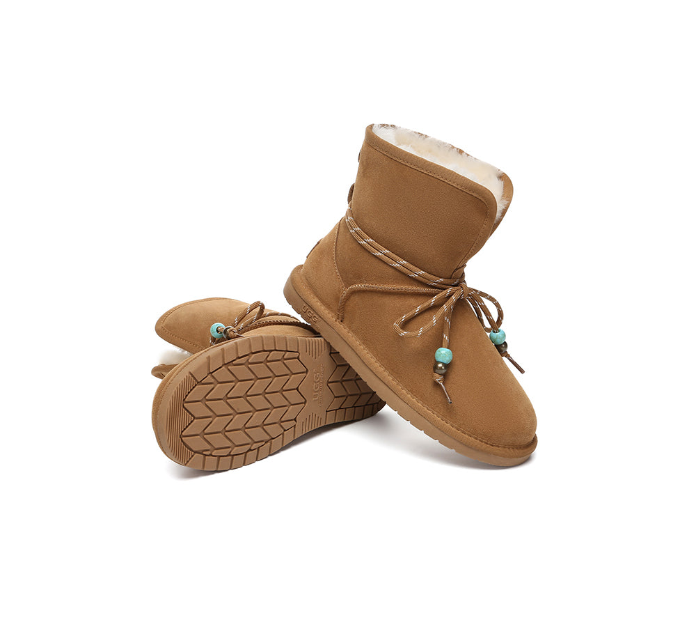AUSTRALIAN SHEPHERD® UGG Women Sheepskin Wool Lace Up Fashion Boots Carlos UGG AUSTRALIAN SHEPHERD