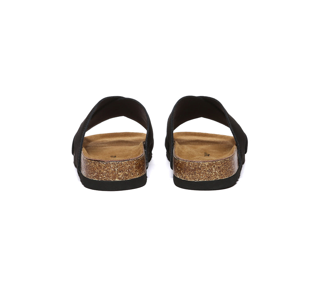 EVERAUĀ® Women Slides Leather Crossover Croia