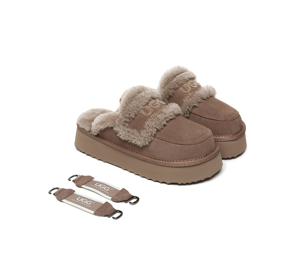 UGG Slippers Women Removable Strap Slingback Platform Rilee