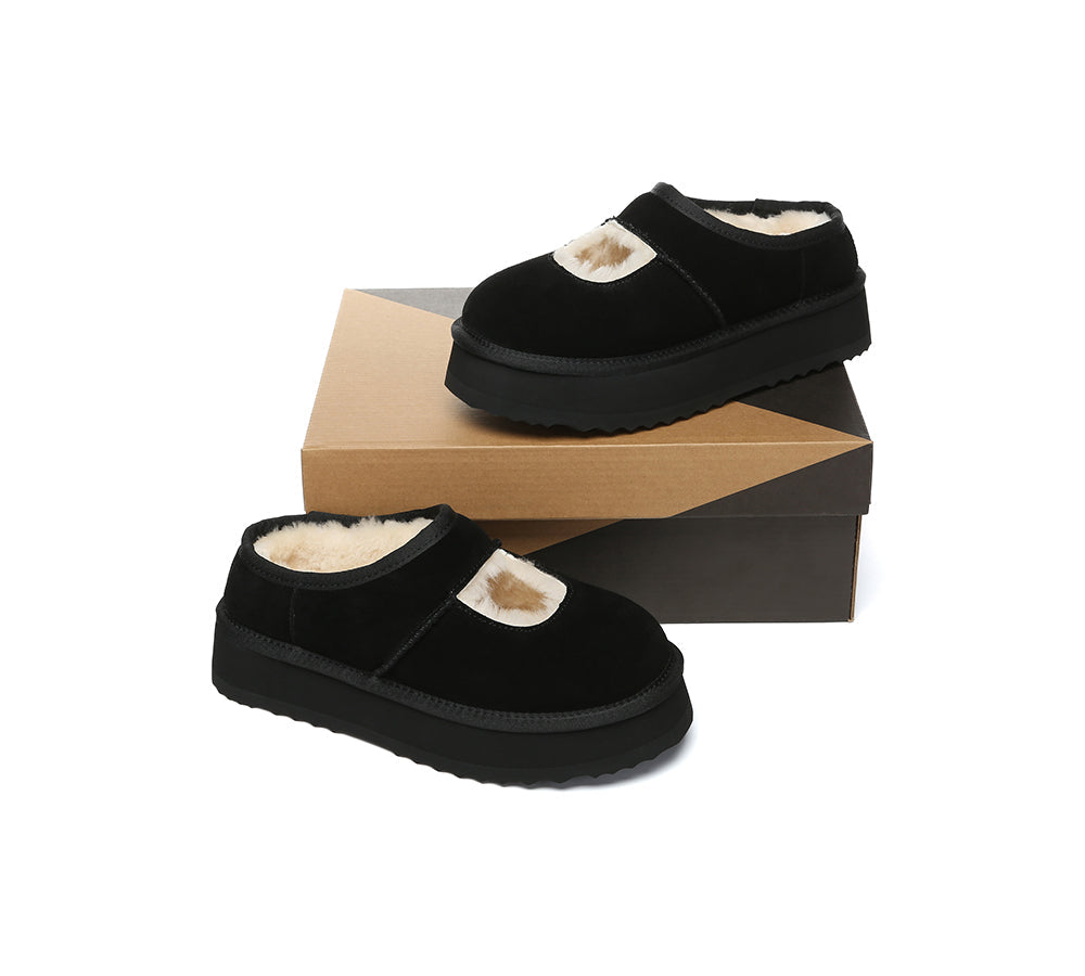 AUSTRALIAN SHEPHERD® UGG Slippers Sheepskin Wool Ankle Platform Carmella UGG AUSTRALIAN SHEPHERD