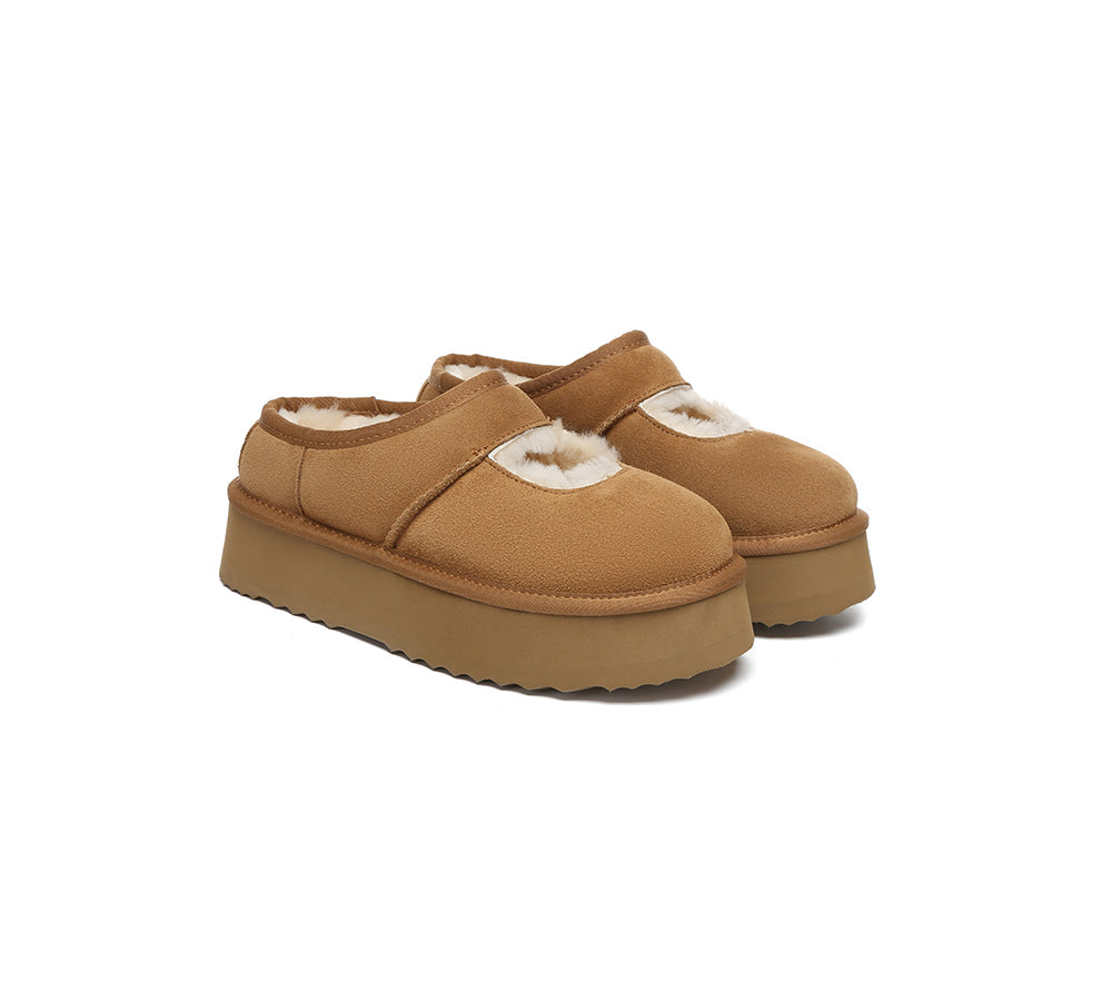 AUSTRALIAN SHEPHERD® UGG Slippers Sheepskin Wool Ankle Platform Carmella UGG AUSTRALIAN SHEPHERD
