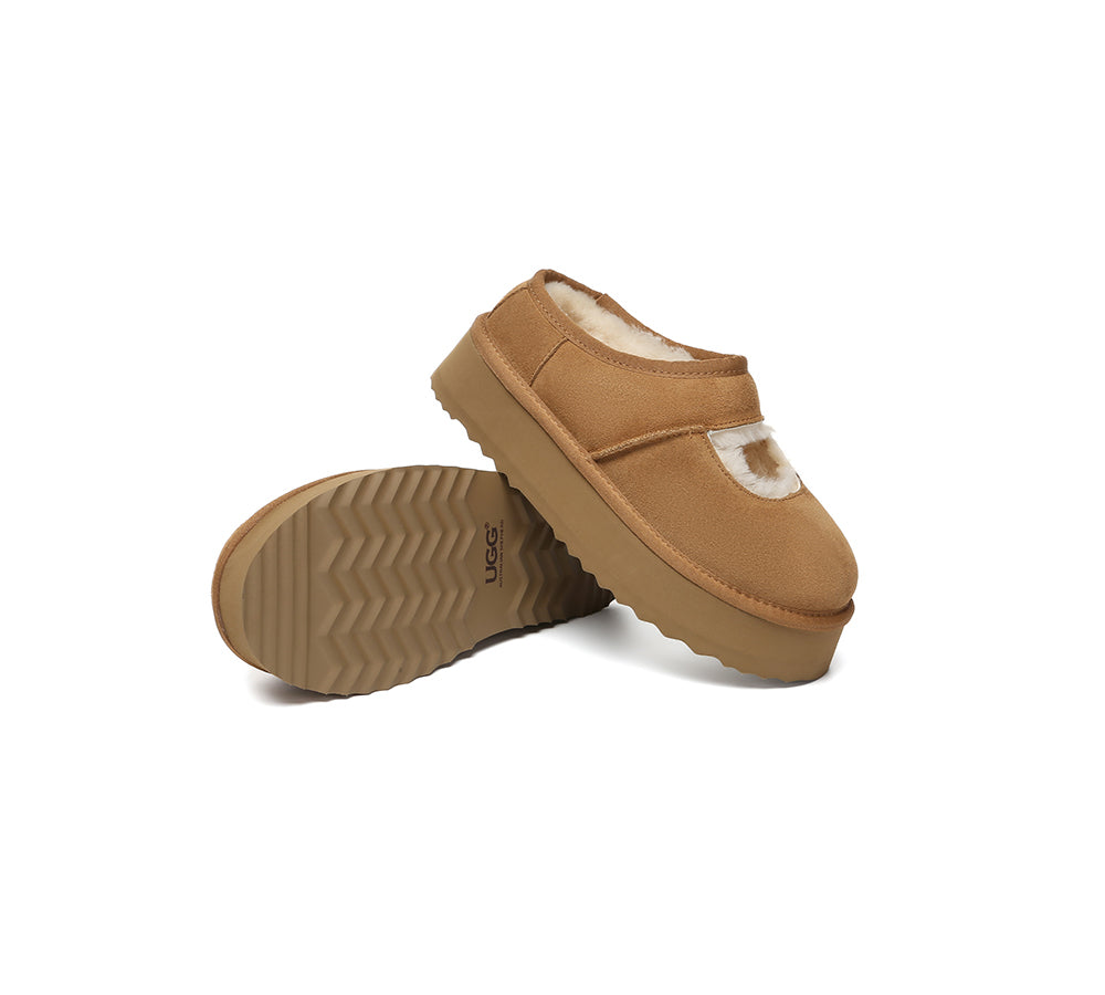 AUSTRALIAN SHEPHERD® UGG Slippers Sheepskin Wool Ankle Platform Carmella UGG AUSTRALIAN SHEPHERD