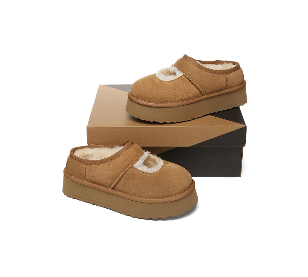 AUSTRALIAN SHEPHERD® UGG Slippers Sheepskin Wool Ankle Platform Carmella UGG AUSTRALIAN SHEPHERD