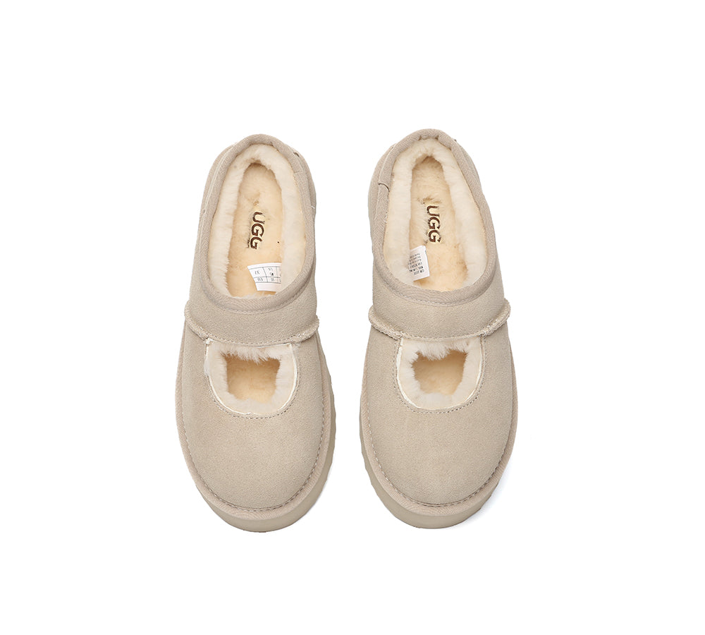 AUSTRALIAN SHEPHERD® UGG Slippers Sheepskin Wool Ankle Platform Carmella UGG AUSTRALIAN SHEPHERD