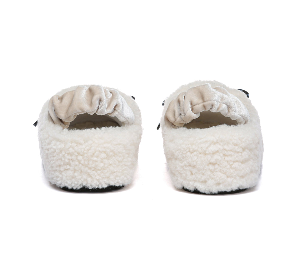 UGG Slippers Women Curly Sheepskin Wool Slingback Barrett