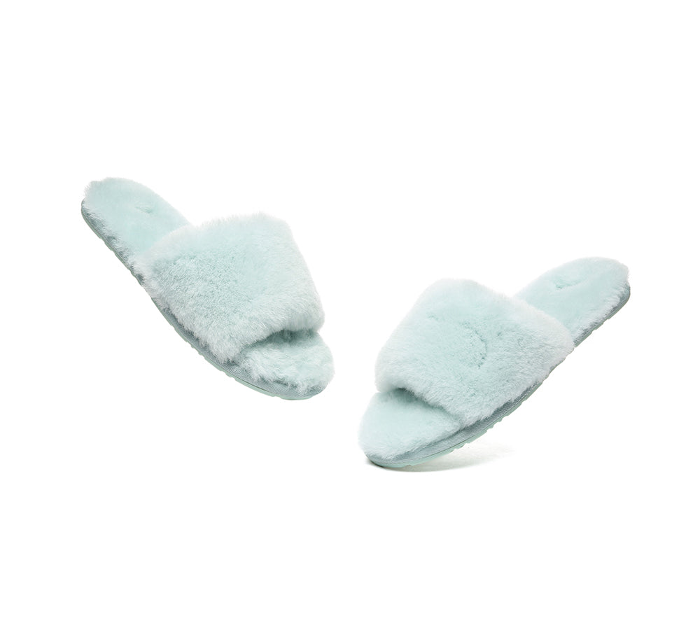 EVERAUĀ® UGG Women Fluffy Slides Nala