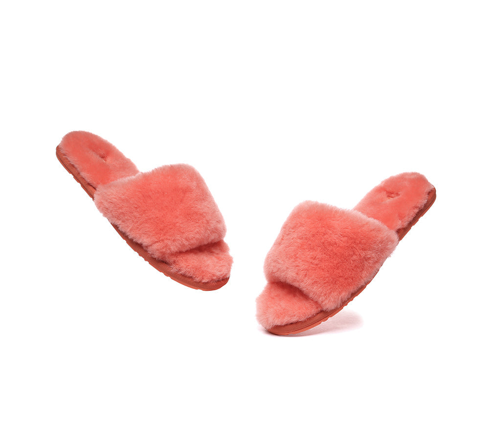 EVERAUĀ® UGG Women Fluffy Slides Nala