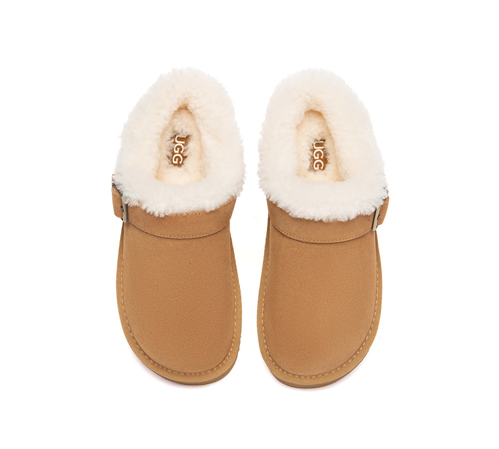 AUSTRALIAN SHEPHERD® UGG Slippers Sheepskin Wool Adjustable Strap Ankle Trim Pulsey UGG AUSTRALIAN SHEPHERD