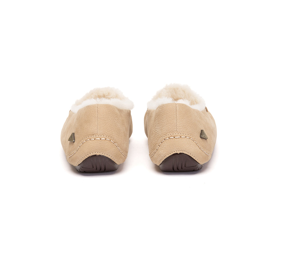 EVERAU® UGG Slippers Sheepskin Wool Moccasin Loafers Pielet EVERAU