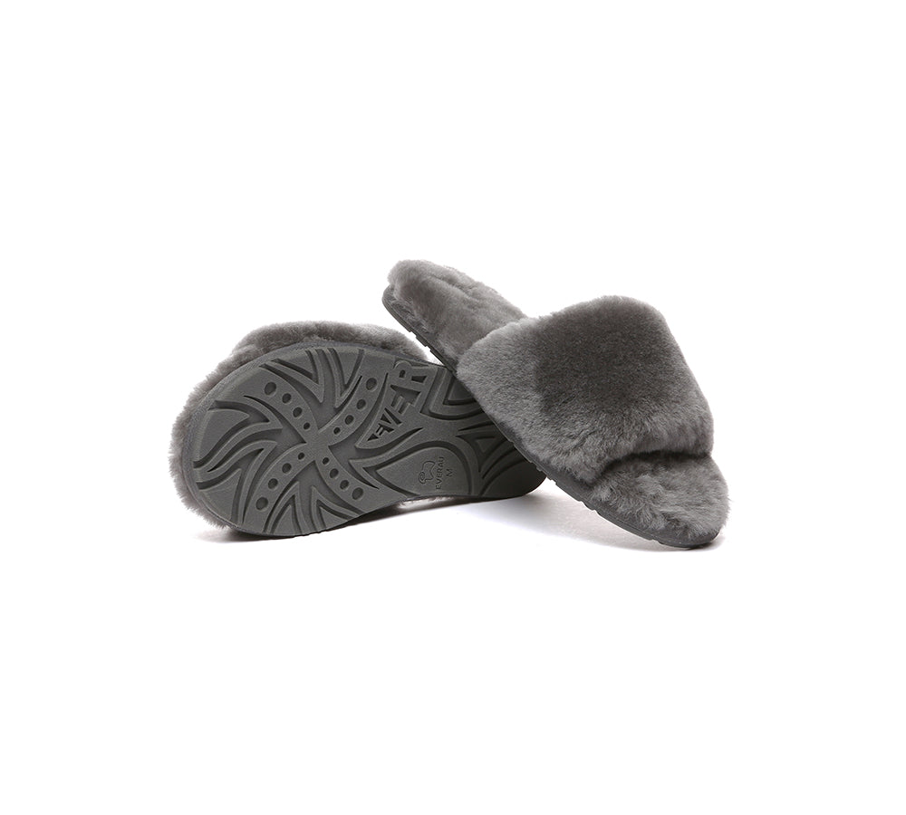 EVERAUĀ® UGG Women Fluffy Slides Nala