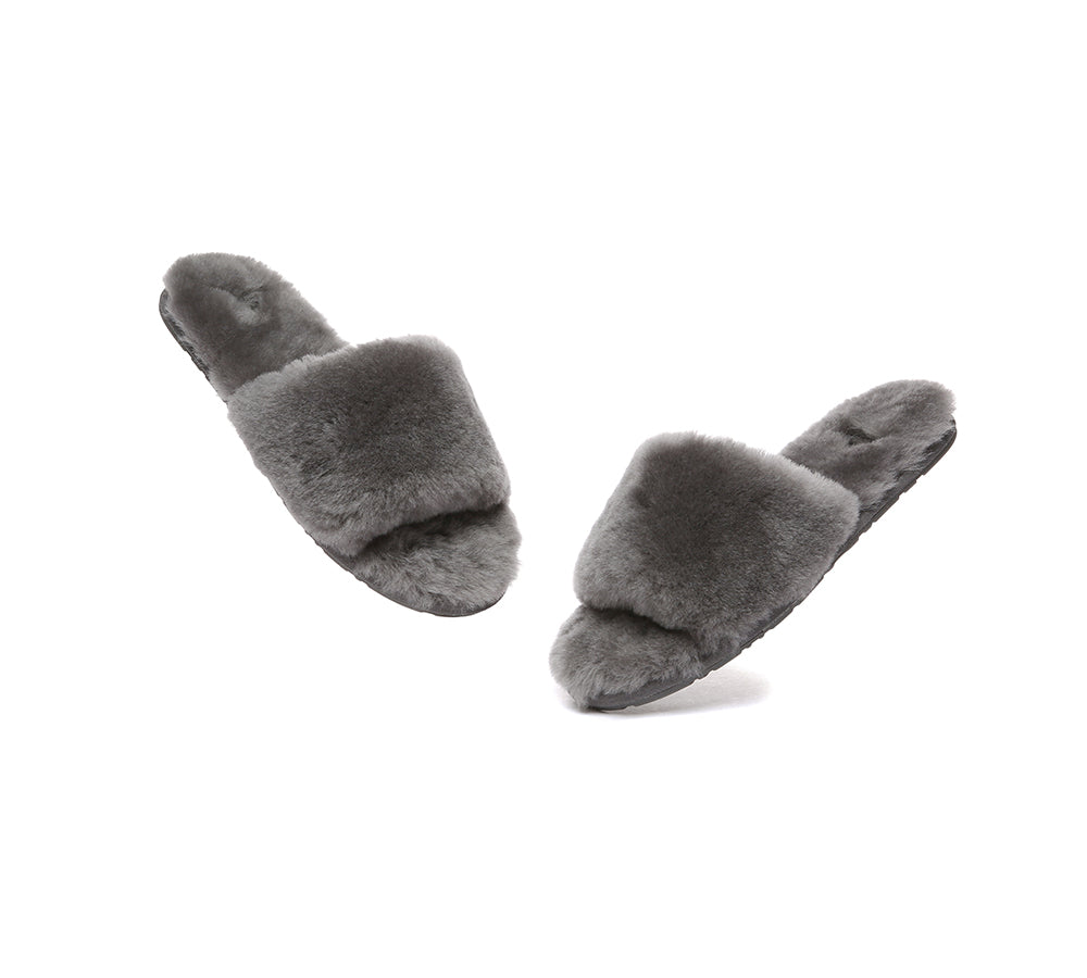 EVERAUĀ® UGG Women Fluffy Slides Nala