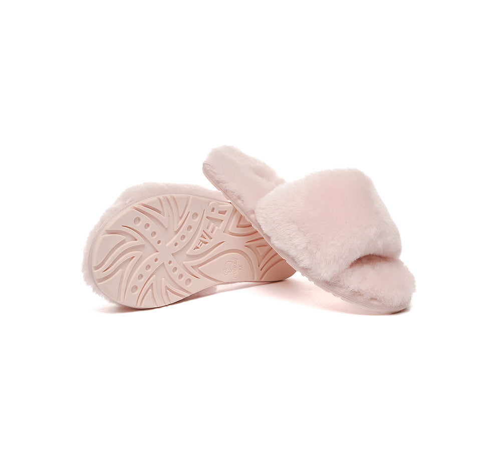 EVERAUĀ® UGG Women Fluffy Slides Nala