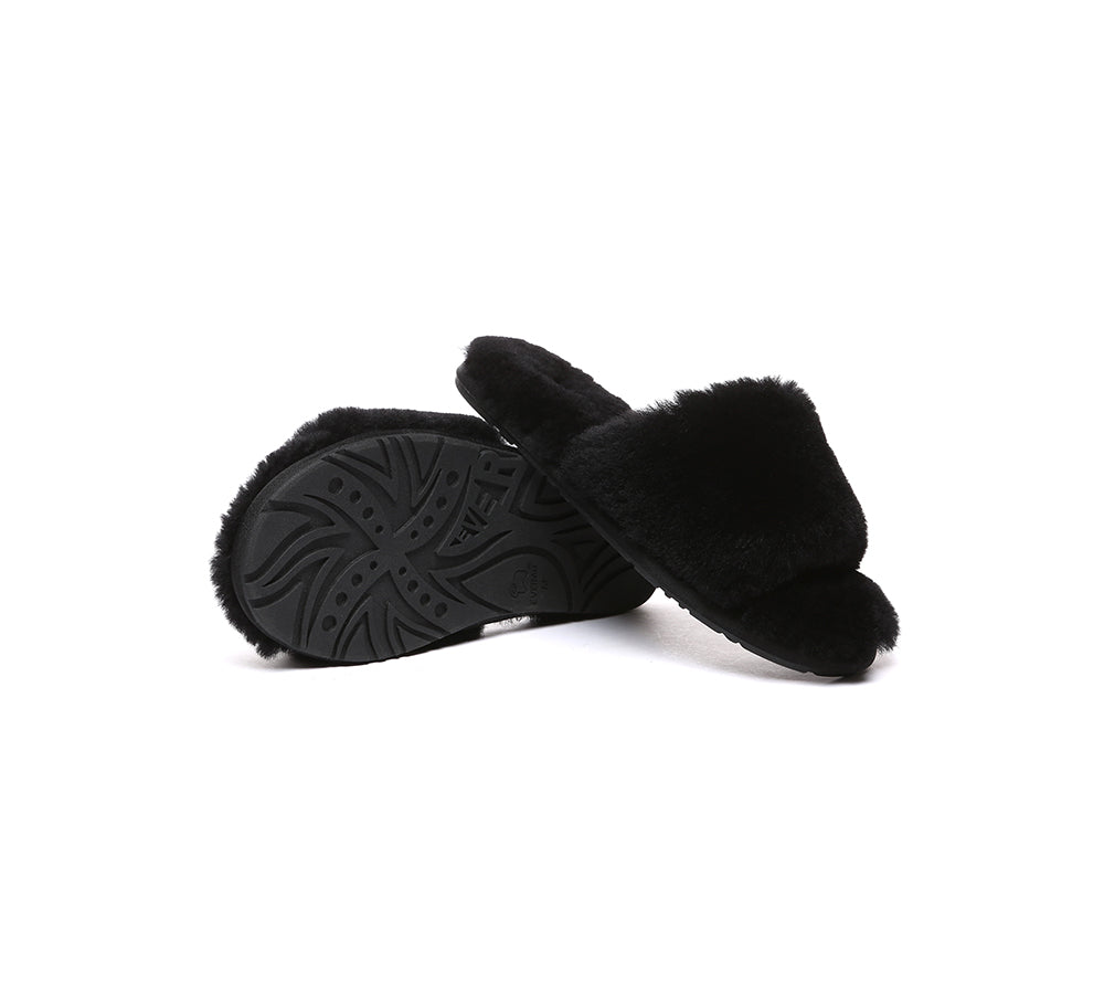 EVERAUĀ® UGG Women Fluffy Slides Nala