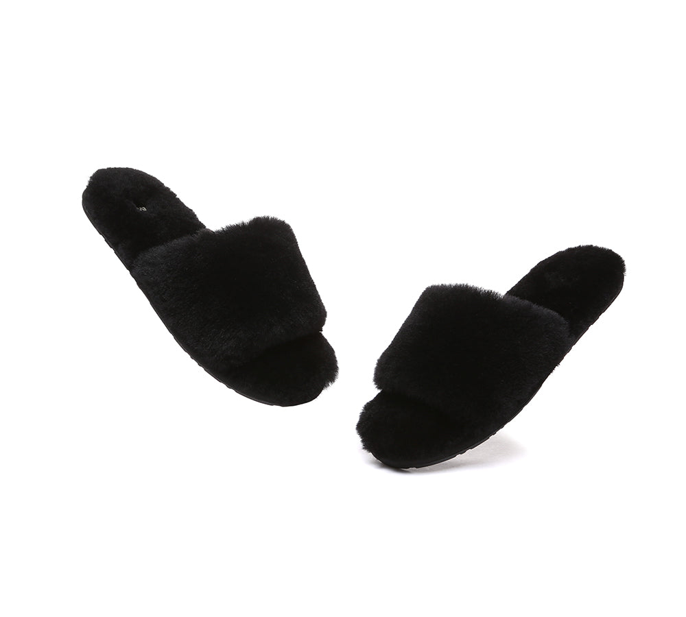 EVERAUĀ® UGG Women Fluffy Slides Nala