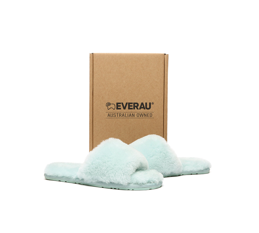 EVERAUĀ® UGG Women Fluffy Slides Nala