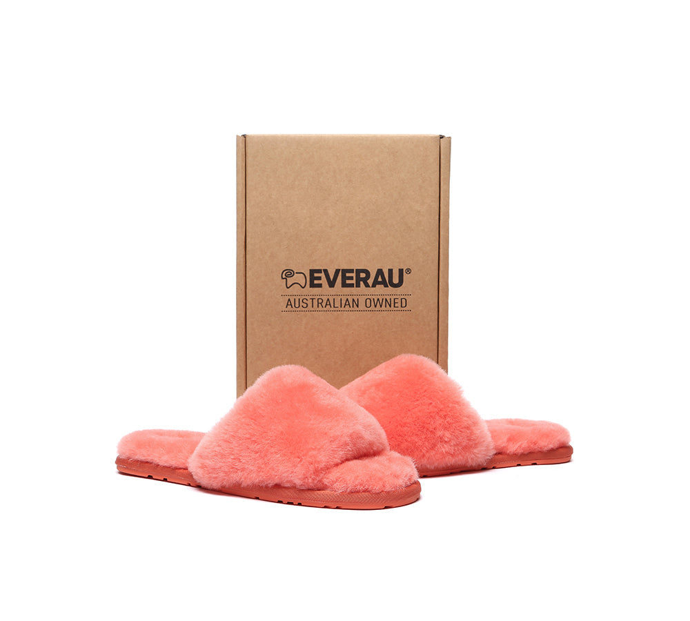 EVERAUĀ® UGG Women Fluffy Slides Nala