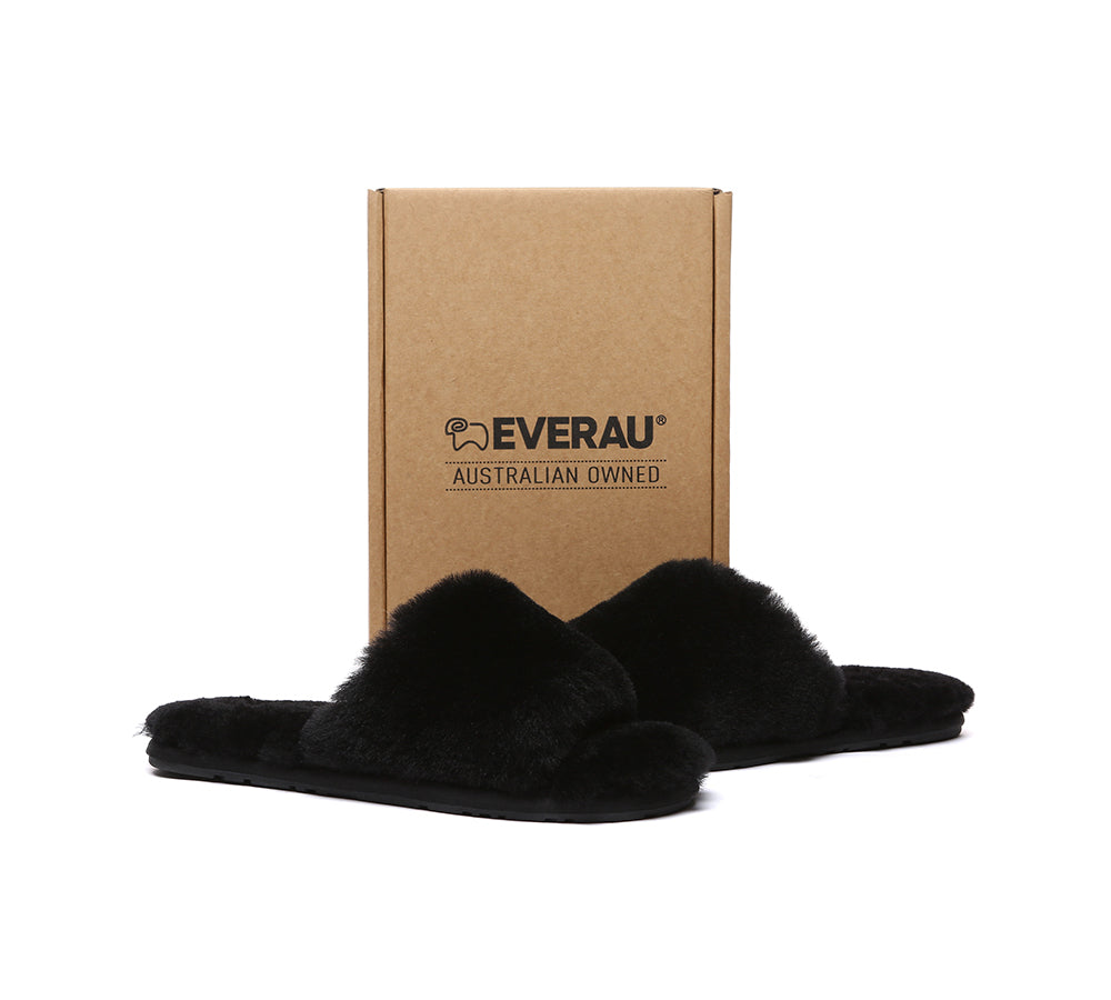 EVERAUĀ® UGG Women Fluffy Slides Nala