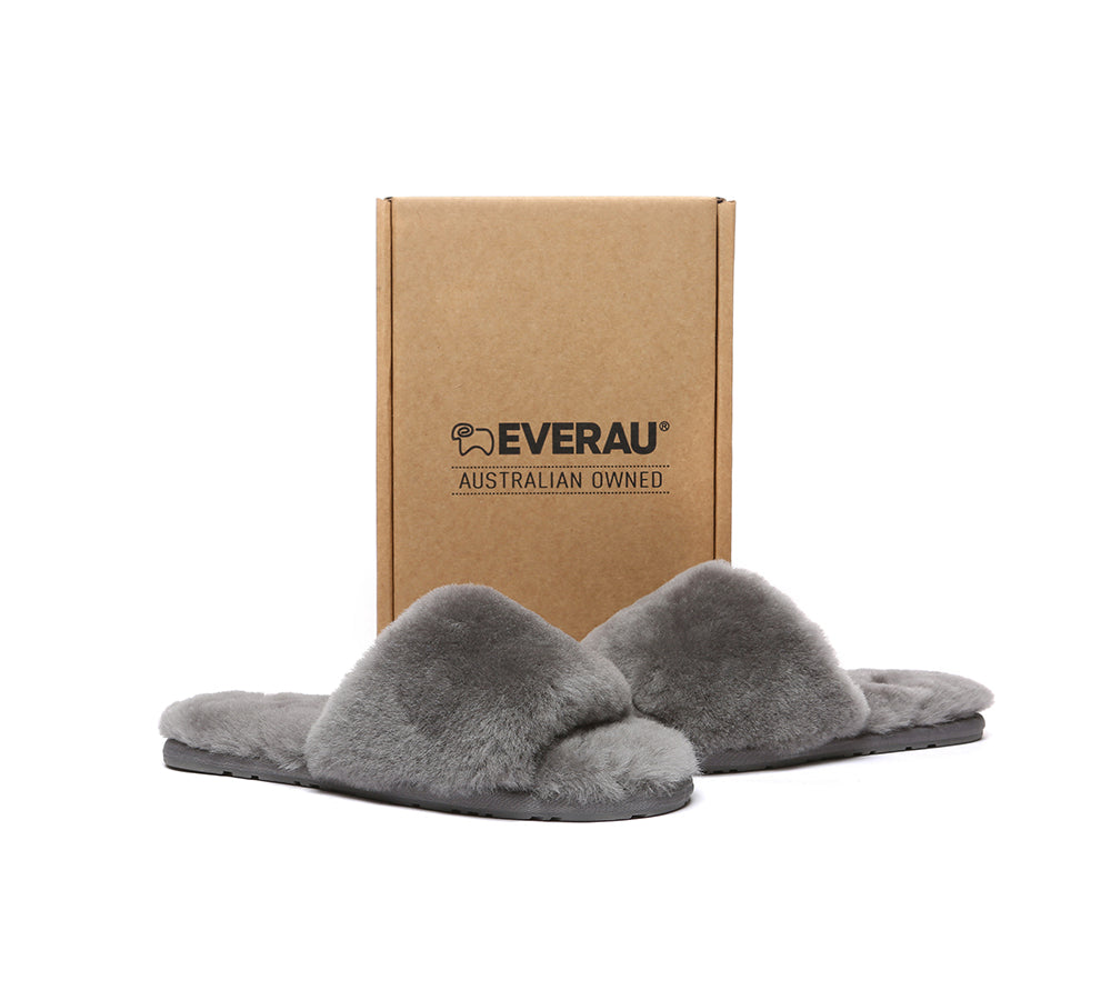 EVERAUĀ® UGG Women Fluffy Slides Nala