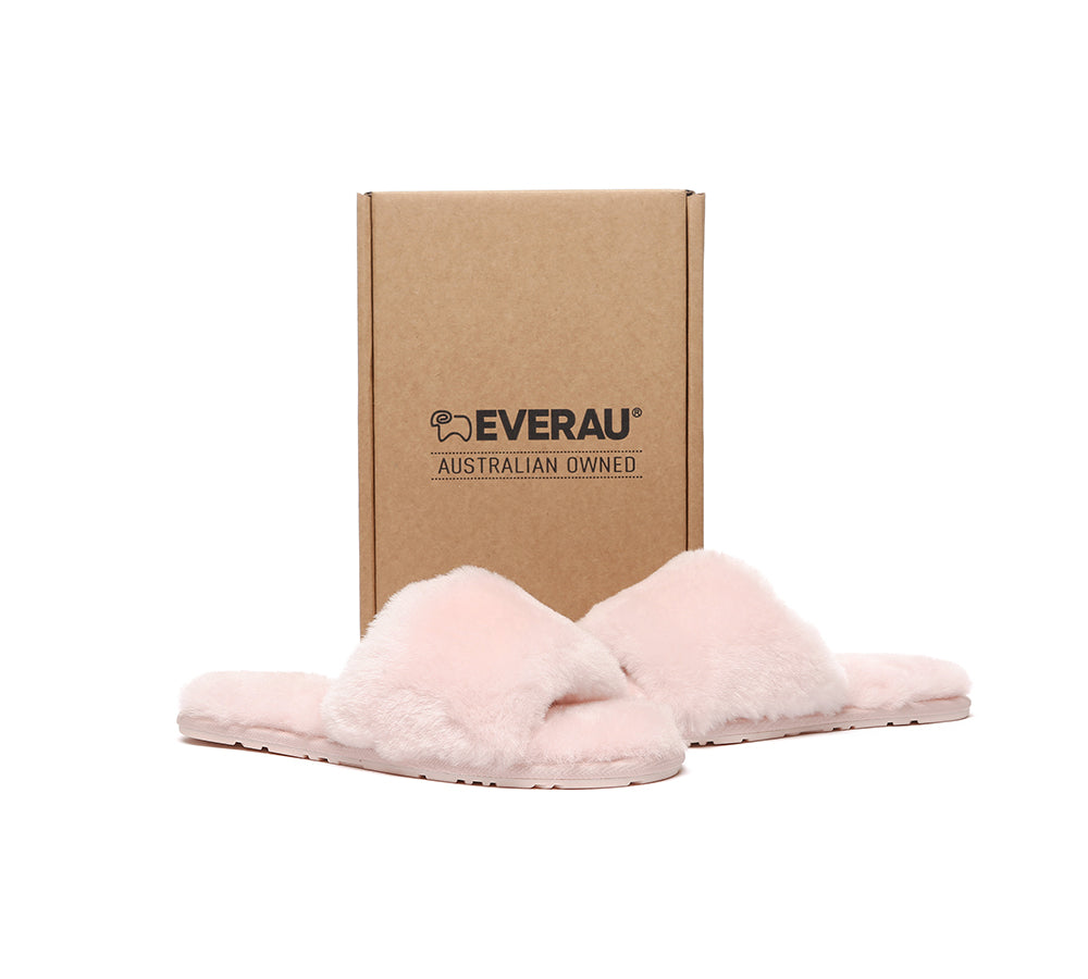 EVERAUĀ® UGG Women Fluffy Slides Nala