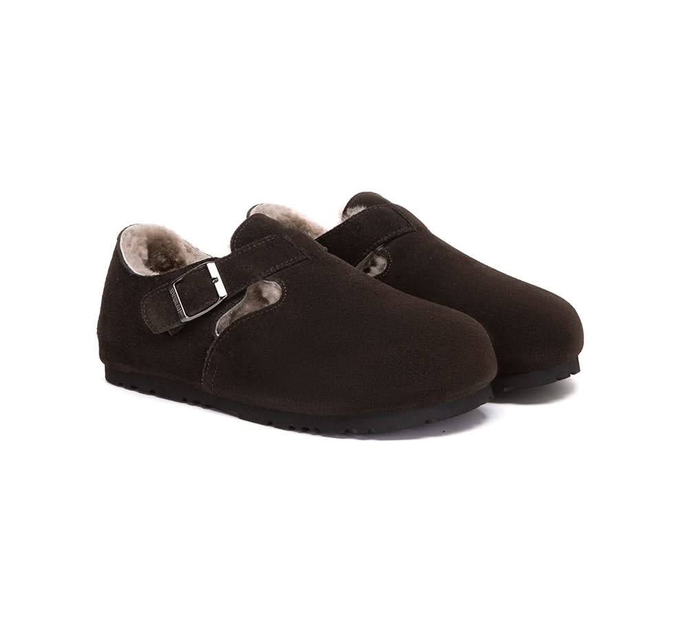 AUSTRALIAN SHEPHERD® UGG Slippers Sheepskin Wool Birkenstock Adjustable Hazora EVERAU