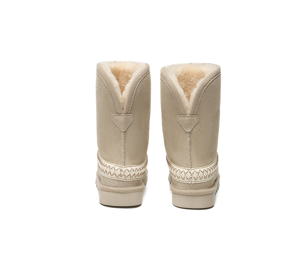 UGG Boots Sheepskin Wool Knitted Isleen