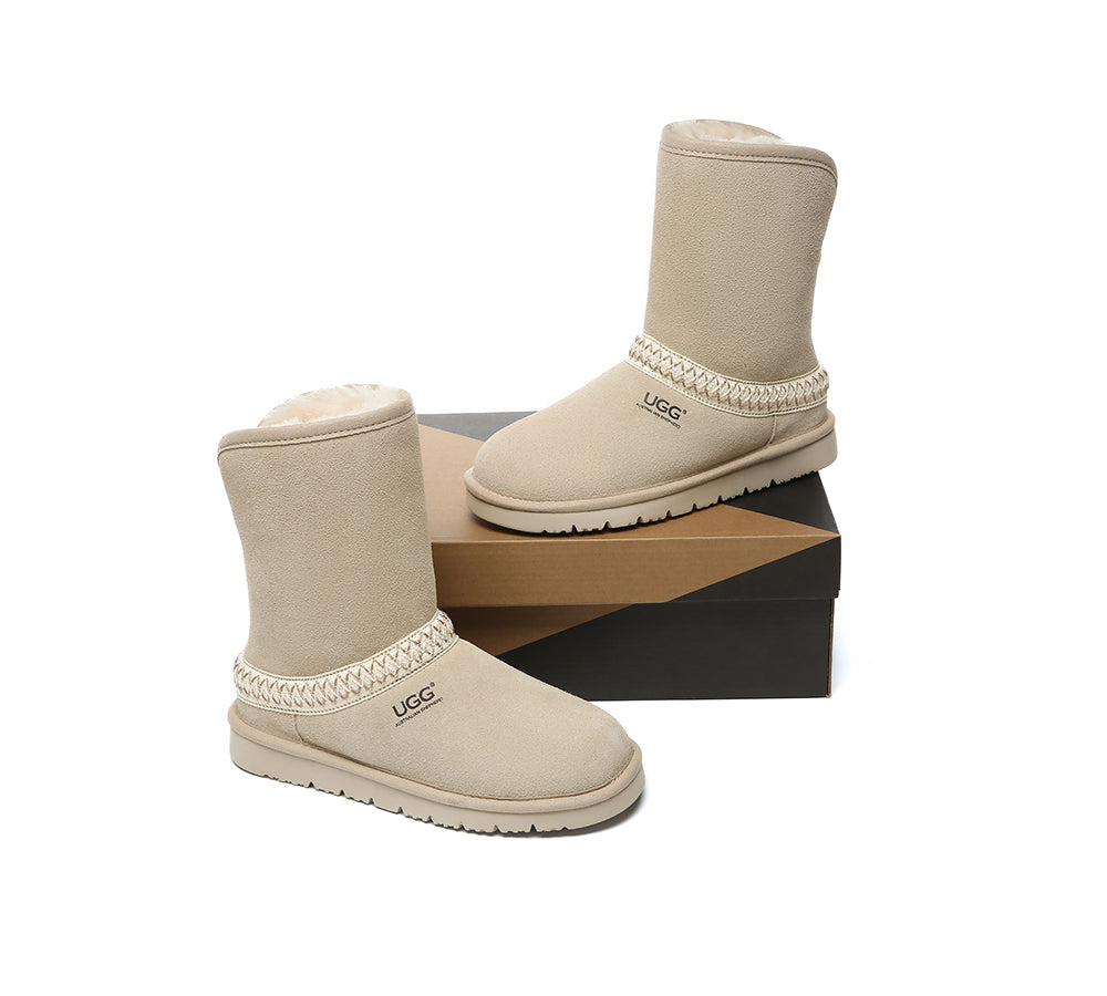 UGG Boots Sheepskin Wool Knitted Isleen