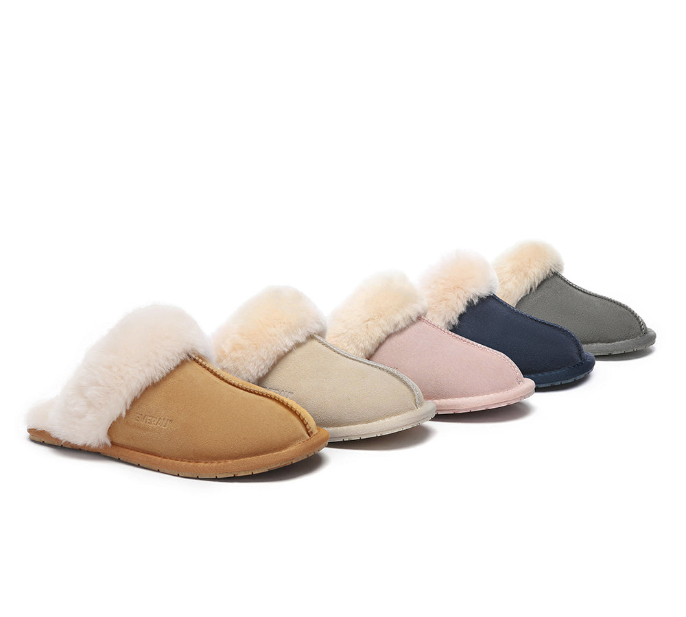EVERAUยฎ UGG Slippers Sheepskin Wool Suede Scuff Rosa - UGG EXPRESS