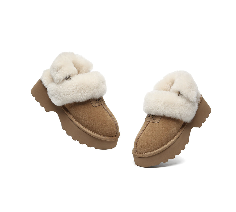 AUSTRALIAN SHEPHERD® UGG Slippers Women Chunky Platform Muna