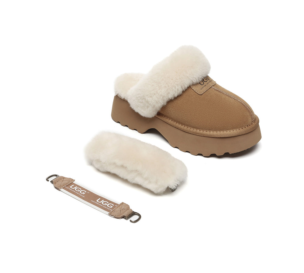 AUSTRALIAN SHEPHERD® UGG Slippers Women Chunky Platform Muna