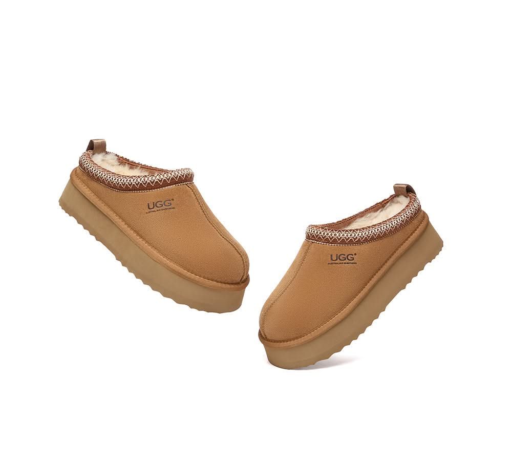 AUSTRALIAN SHEPHERD® UGG Slippers Sheepskin Wool Ankle Tazzy Tay Platform UGG AUSTRALIAN SHEPHERD