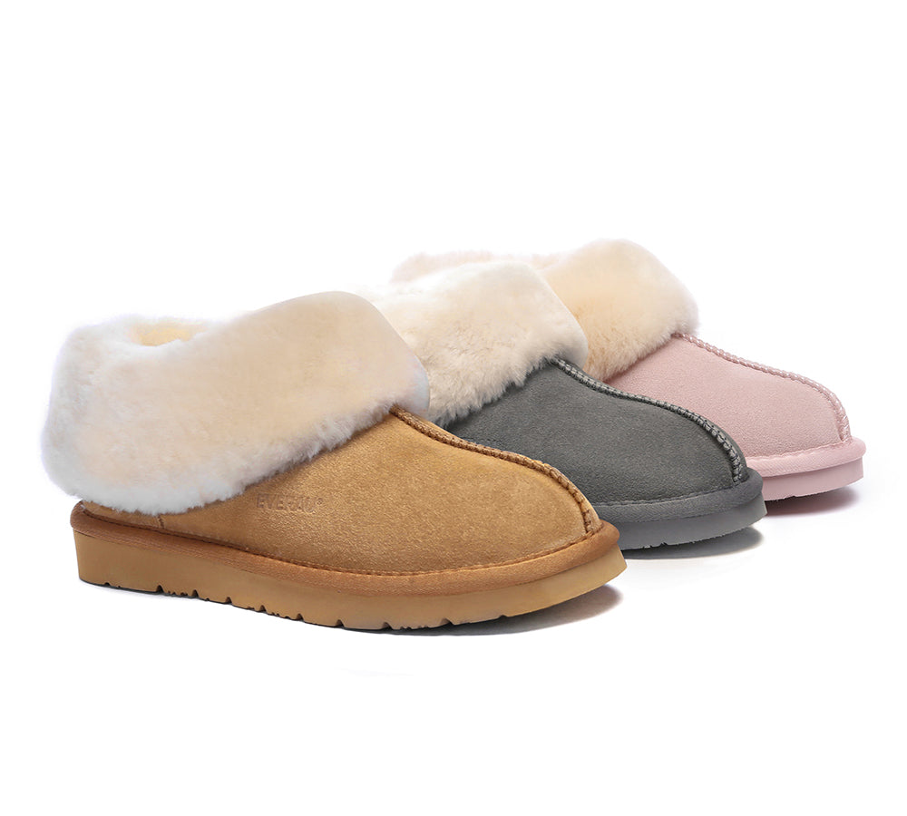 EVERAUยฎ UGG Slippers Sheepskin Wool Suede Ankle Homey - UGG EXPRESS