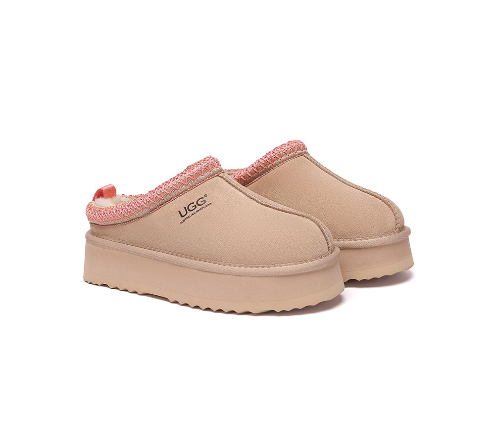 AUSTRALIAN SHEPHERD® UGG Slippers Sheepskin Wool Ankle Tazzy Tay Platform UGG AUSTRALIAN SHEPHERD
