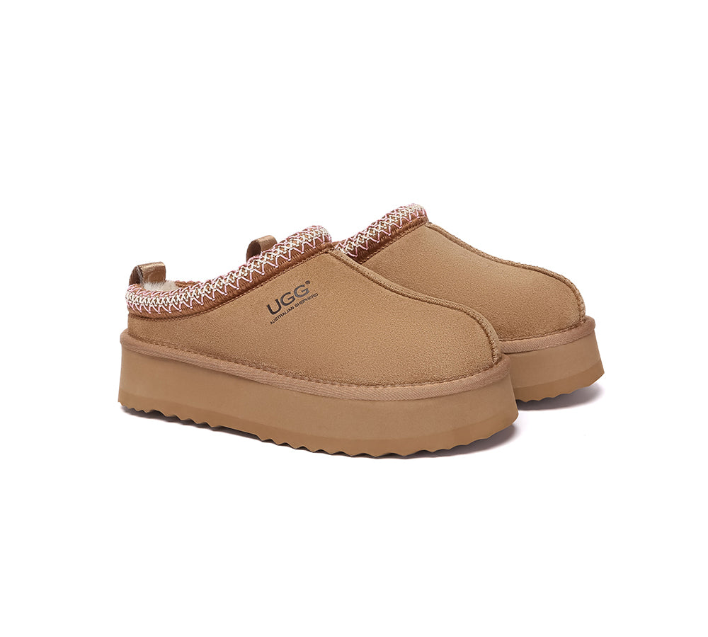 AUSTRALIAN SHEPHERD® UGG Slippers Sheepskin Wool Ankle Tazzy Tay Platform UGG AUSTRALIAN SHEPHERD