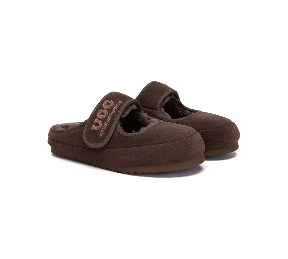 AUSTRALIAN SHEPHERD® UGG Slippers Sheepskin Wool Adjustable Strap Mary Jane Velly UGG AUSTRALIAN SHEPHERD