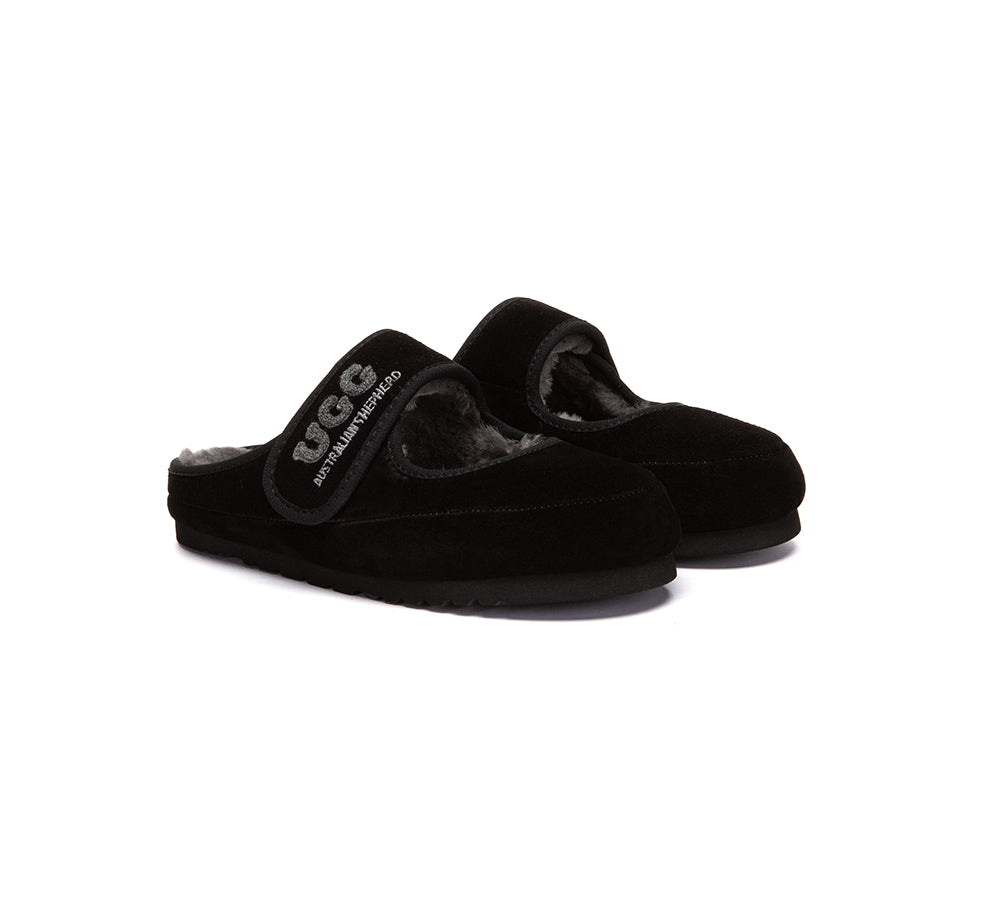 AUSTRALIAN SHEPHERD® UGG Slippers Sheepskin Wool Adjustable Strap Mary Jane Velly UGG AUSTRALIAN SHEPHERD