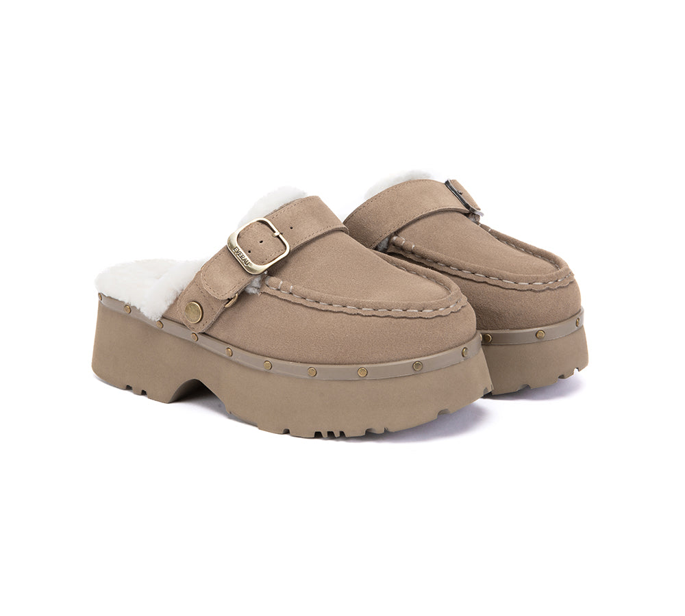 EVERAU® UGG Slippers Platform Merova Stud EVERAU