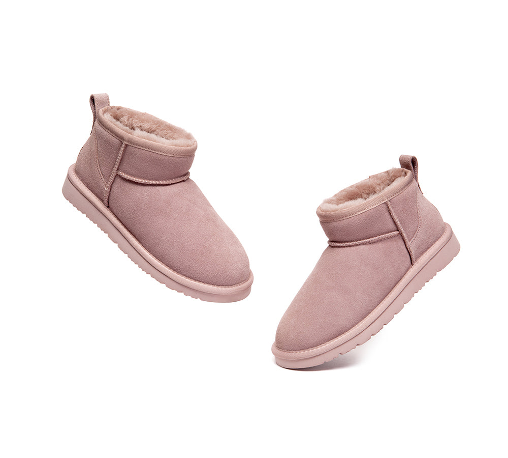 UGG Boots Unisex Sheepskin Wool Ultra Mini Ankle Boots Julia