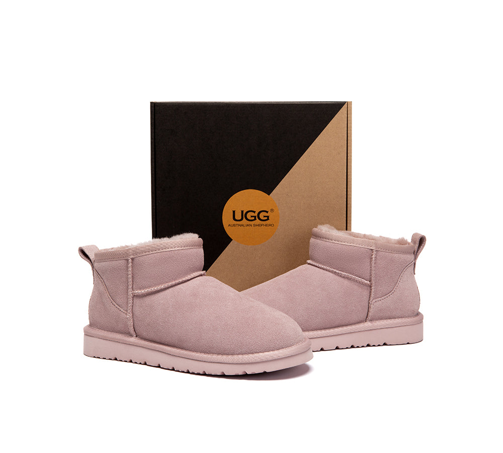 UGG Boots Unisex Sheepskin Wool Ultra Mini Ankle Boots Julia
